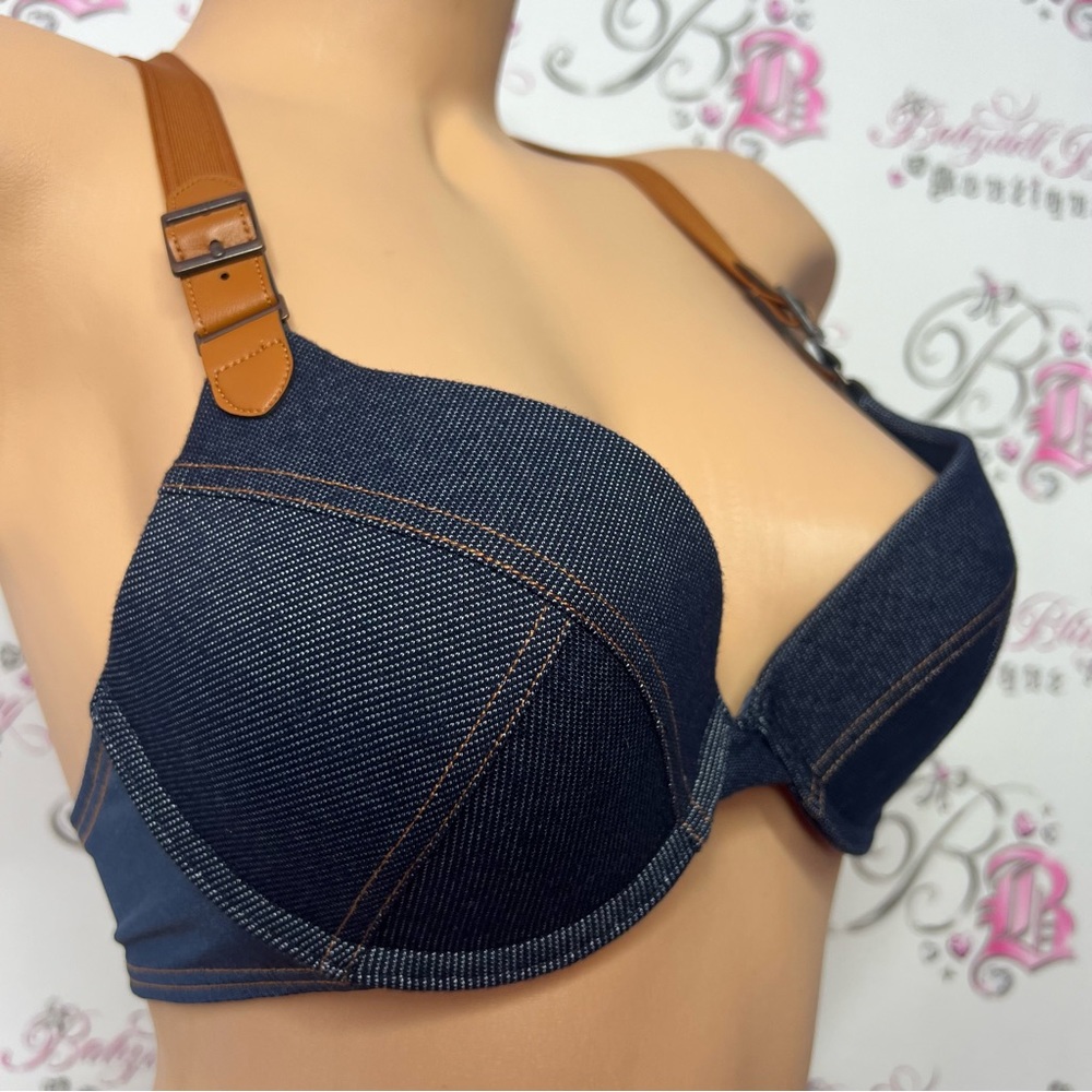 Marlies Dekkers criss-cross back bra Marlies Dekkers Calamity Jane Pushup Blue - Picture 7 of 16